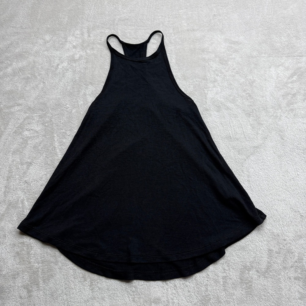 Athleta Tank Top Shirt Women's XXS Black High Neck Racerback Swing Yoga Pilates